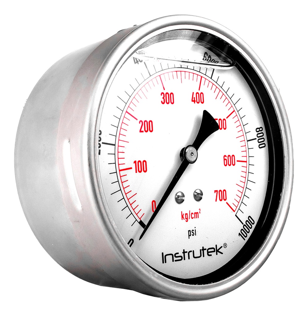 Manómetro Inox Alta Presión Glicerina 4 PLG, 10000 Psi