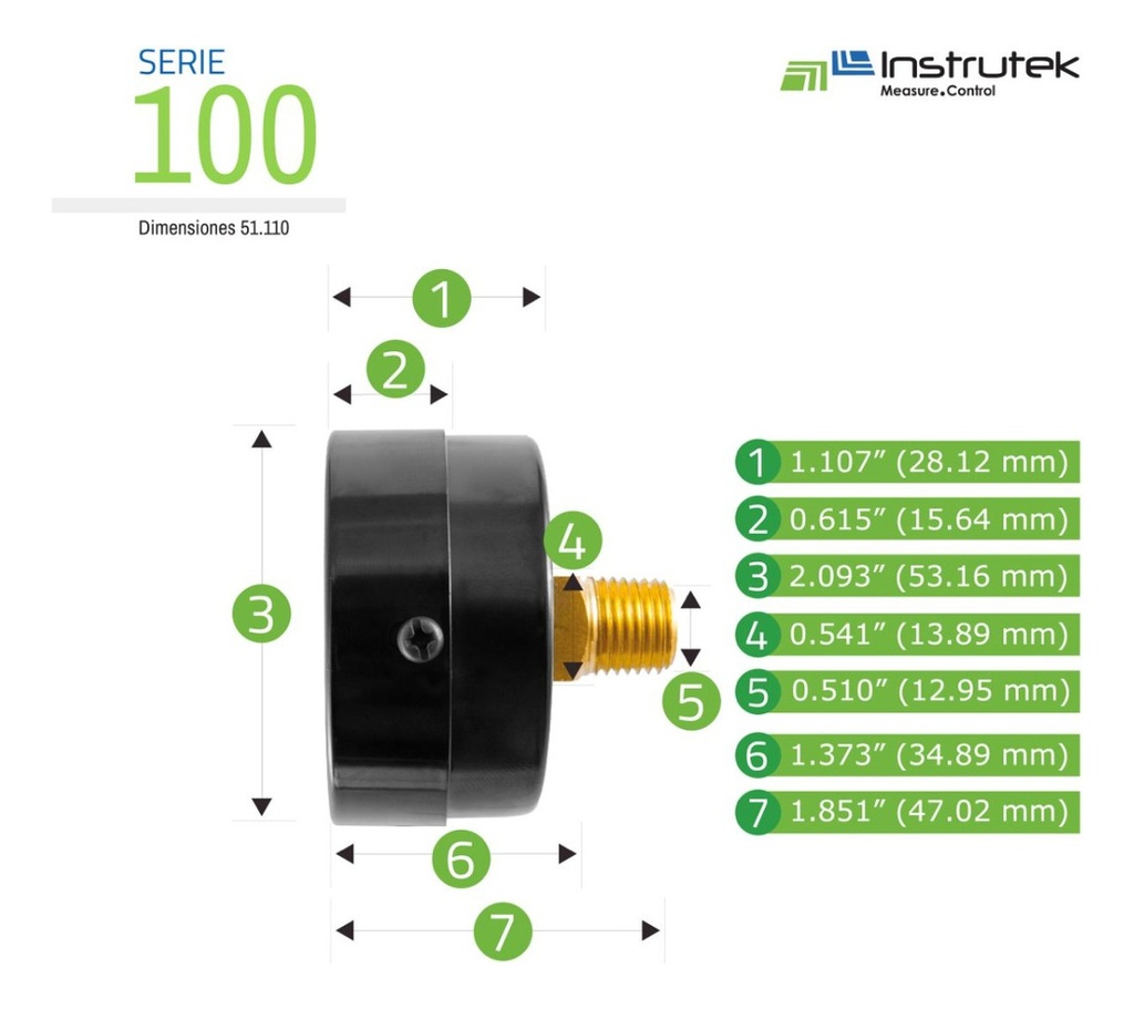 Manómetro Para Compresor Carátula 2, 200 Psi (aire, Gas)