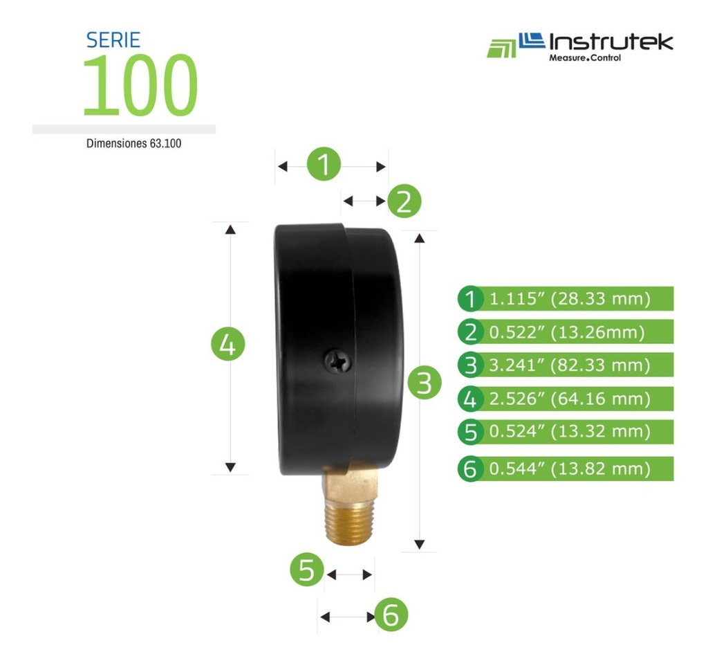 Manómetro Para Compresor Carátula 2.5 , 600 Psi (aire, Gas)