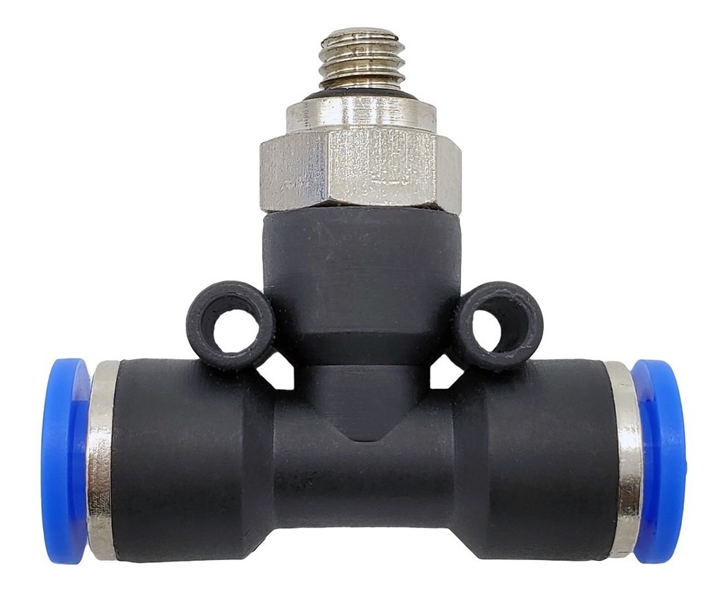 10 Pz De Conector/racor Rápido Neumático Tee M6 X 6mm