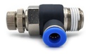 Conector /regulador De Caudal Neumático Codo 3/8 Npt X 6mm