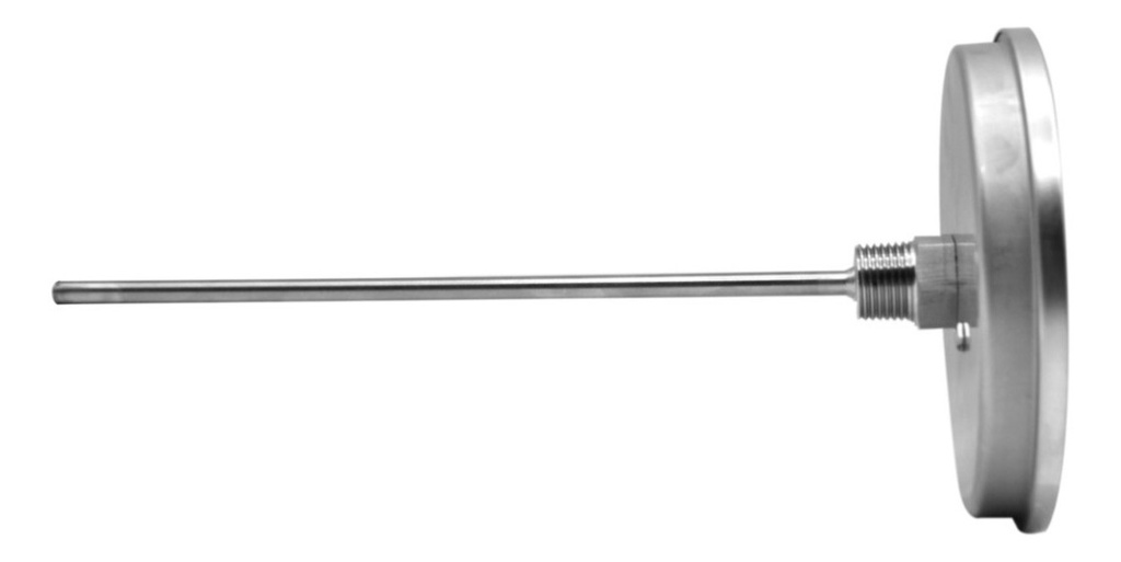 Termómetro Horno 5 PLG 100 A 500°c Vástago 9, Rosca 1/2 Npt