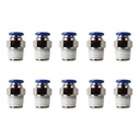 10 Pz De Conector/racor Rápido Neumático Recto 1/4 Npt X 1/4