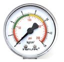 Manómetro 2 PLG Oxígeno Medicinal 200 Psi (14kg) Conex. 1/4