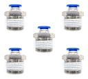 5 Pz De Conector/racor Rápido Neumático Recto 1/2 Npt X 8mm