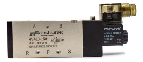 Electroválvula 5/2 vías, puertos de 1/2" NPT AC220V