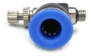 Conector / Regulador De Caudal Neumático Codo Rosca M5 X 6mm
