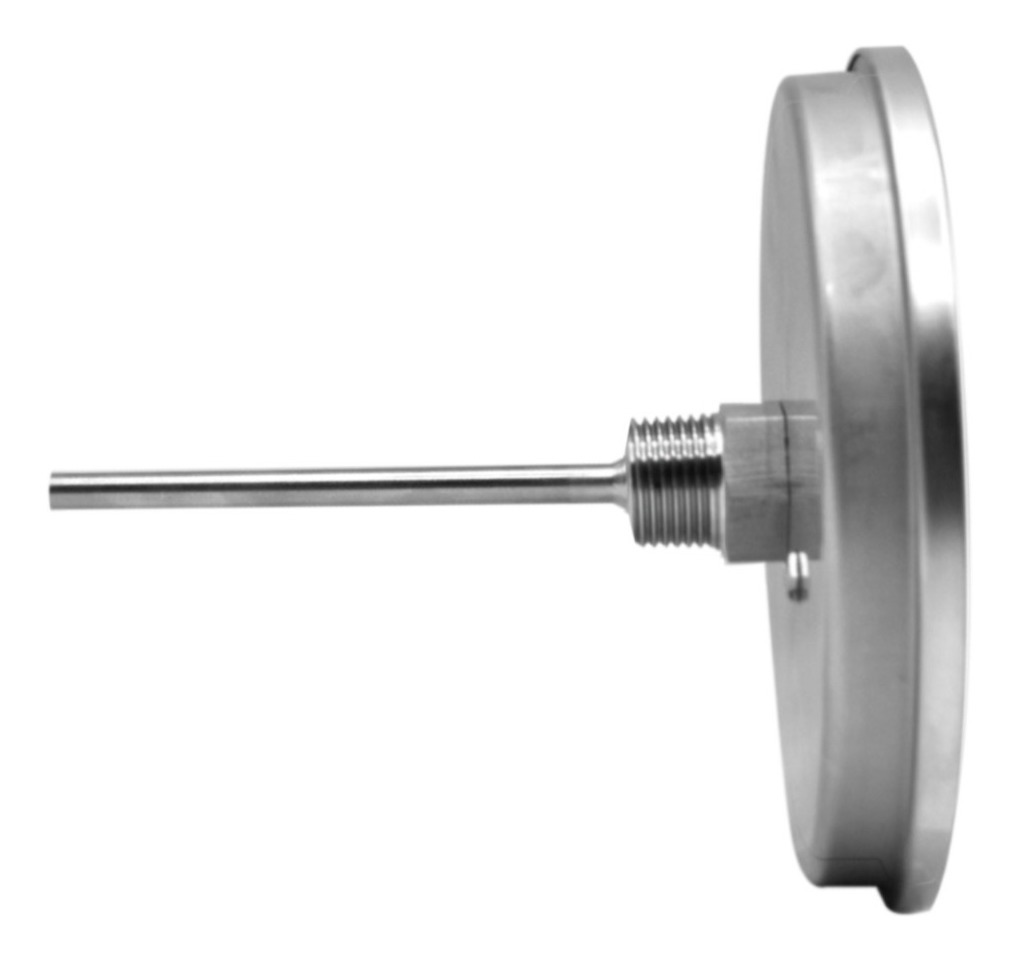 Termómetro Horno 6 PLG 100 A 500°c Vástago 4, Rosca 1/2 Npt