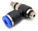 Conector / Regulador De Caudal Neumático Codo Rosca M6 X 4mm