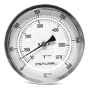 Termómetro 6 pulgadas, posterior, 1/2" NPT, vástago 9", rango 0 a 300 C-F