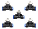 5pz Racor Rápido Neumático En Tee 1/8 Npt X 12mm