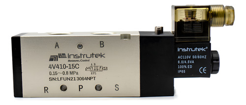 Electroválvula 5/2 vías, puertos de 1/2" NPT AC110V