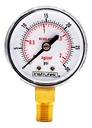 Manómetro 2", oxígeno y acetileno, 1/4" NPT, inferior, 30 psi-kg/cm2