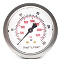 Manómetro 2.5", lleno de líquido premium, 1/4" BSPP, posterior, 250 bar-psi
