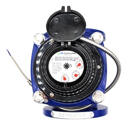 [WDN200] Medidor de agua tipo turbina, cuerpo de hierro fundido con registro hermético y transmisión magnética. Extremos en 8", bridas ANSI.