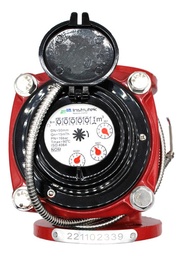 [WHDN50] Medidor de agua caliente tipo turbina, cuerpo de hierro fundido con registro hermético y transmisión magnética. Extremos en 2", bridas ANSI.