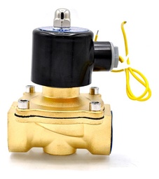 [SOL01NC24VDC] Válvula solenoide normalmente cerrada, cuerpo de latón, conexión a proceso de 1" NPT, 24 Volts corriente directa.