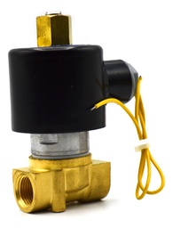 [SOL38NA220] Válvula solenoide normalmente abierta, cuerpo de latón, conexión a proceso de 3/8" NPT, 220 V.