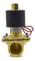 [SOL01NA220] Válvula solenoide normalmente abierta, cuerpo de latón, conexión a proceso de 1" NPT, 220 V.